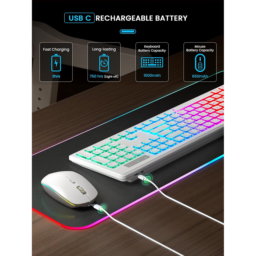 Backlit Wireless Keyboard and  - Gaming Keyboard That Is Quiet reseña y precio