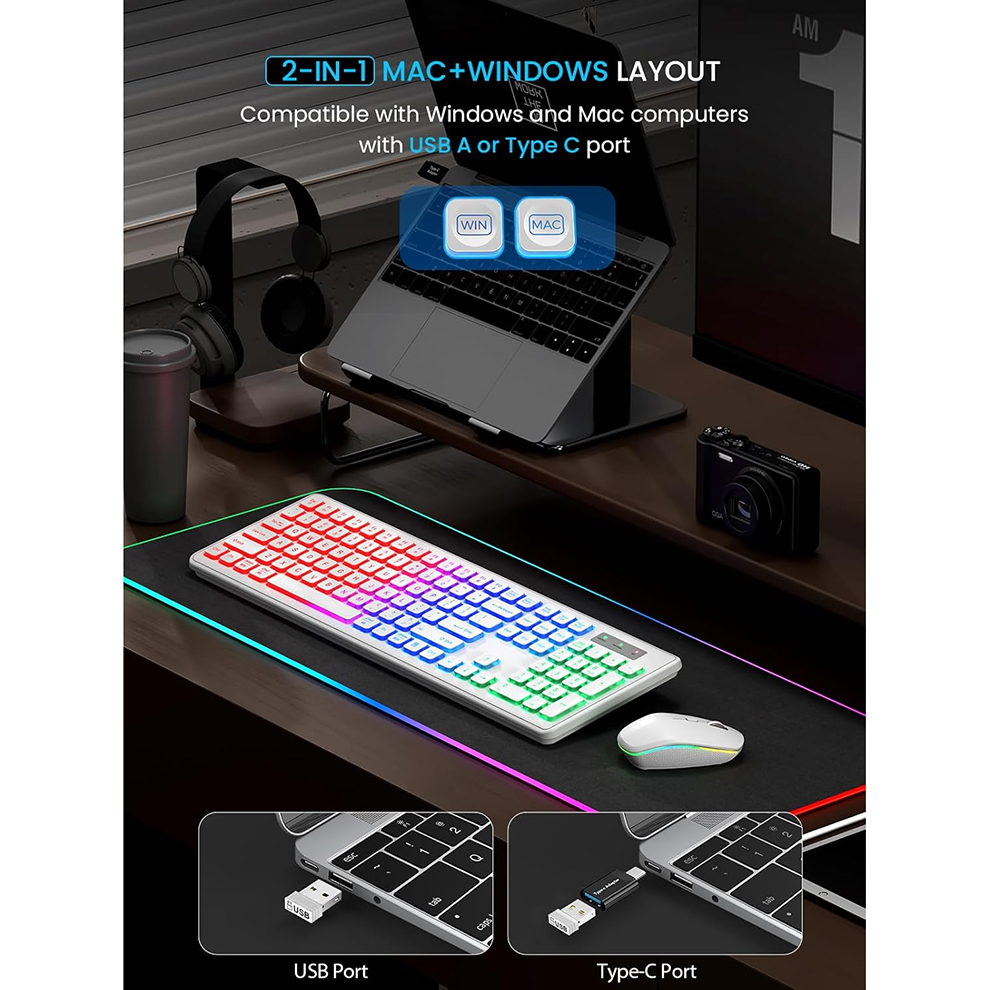 Backlit Wireless Keyboard and  - Gaming Keyboard That Is Quiet reseña y precio